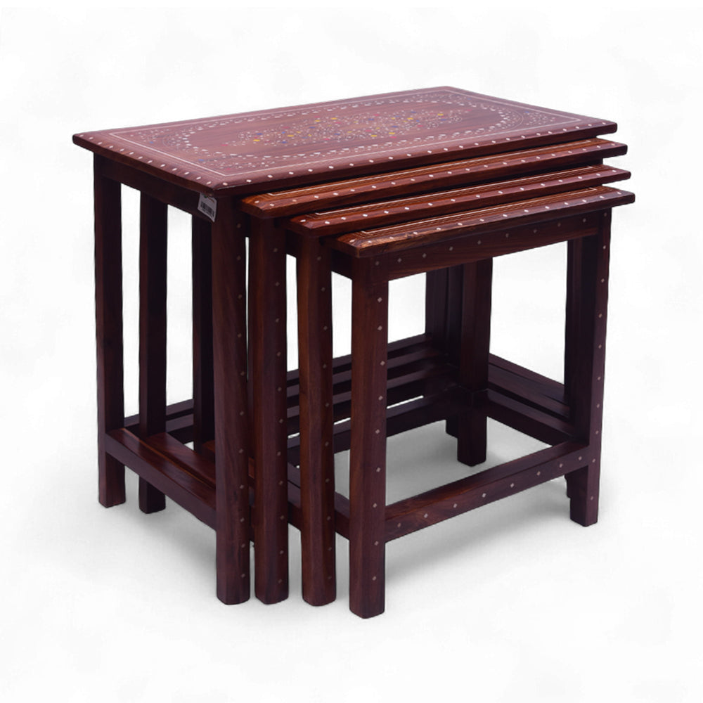 WOODEN TABLE SOLID 4PC SET-2