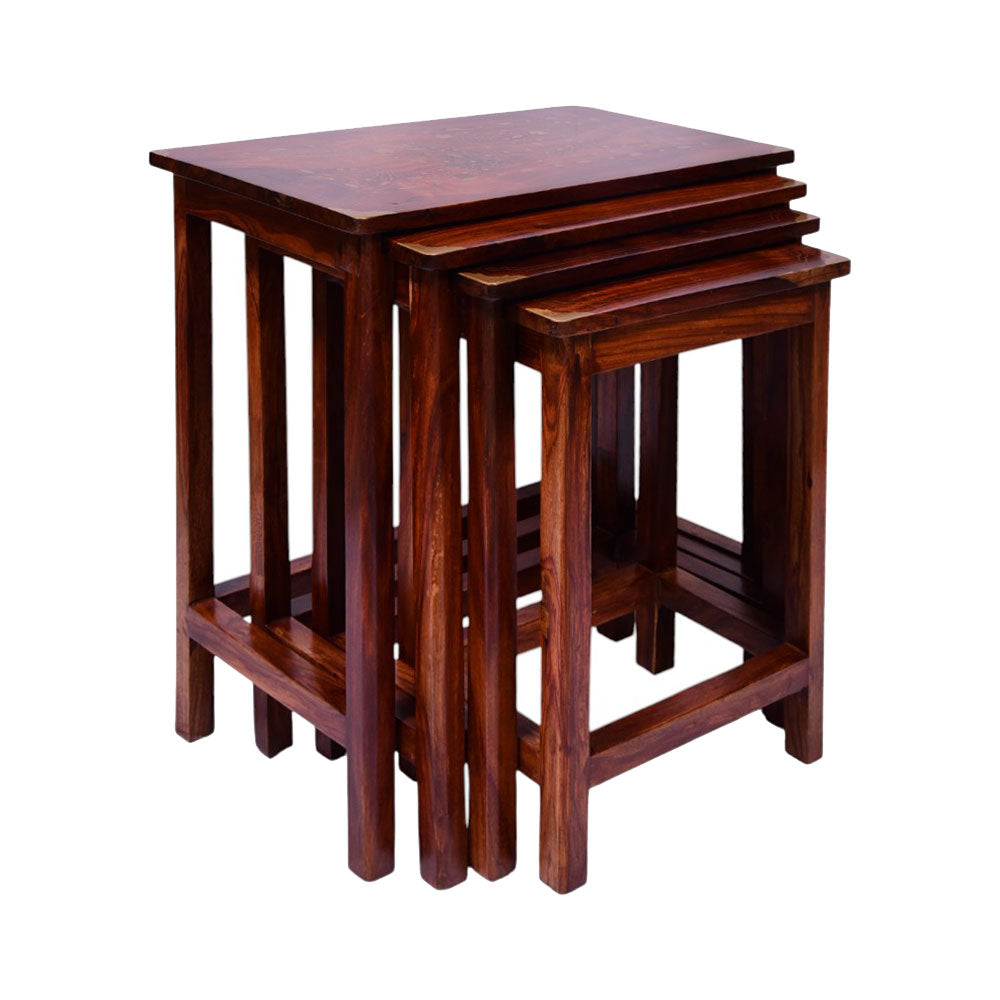 WOODEN TABLE SOLID 4PC SET-4