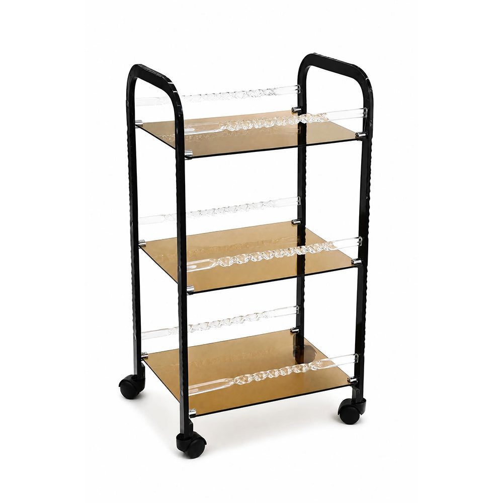 SMALL TROLLEY ACRYLIC 0032 BLACK/WHITE