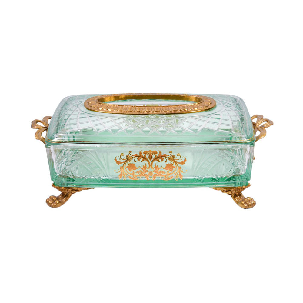 TISSUE BOX CRYSTAL BRASS IR E6-C6018-1 J306-588-2