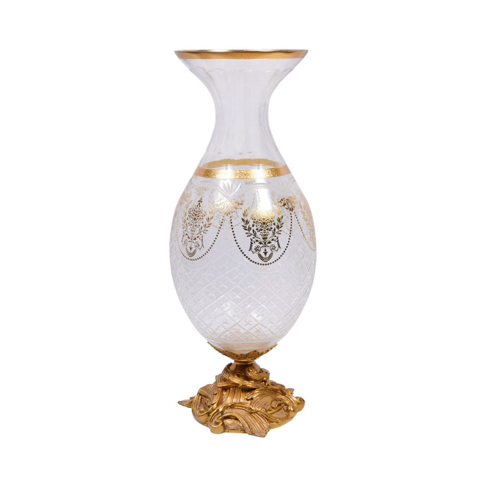 VASE CRYSTAL BRASS IR E7-V1116-2 JSC20-20