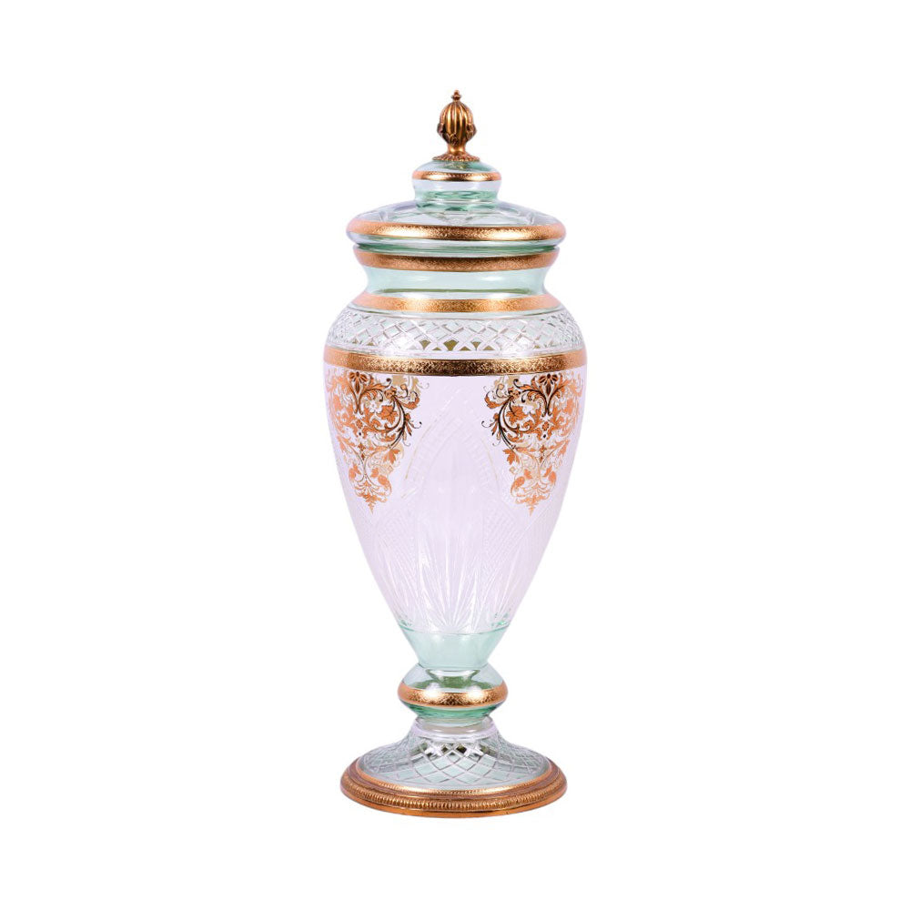 BOWL CANDY CRYSTAL BRASS IR E9-J2093-1 J306-558-2