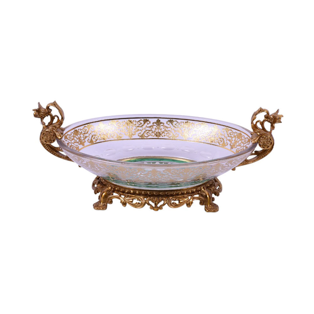BOWL CRYSTAL BRASS IR EB3016-1 J306-588-2