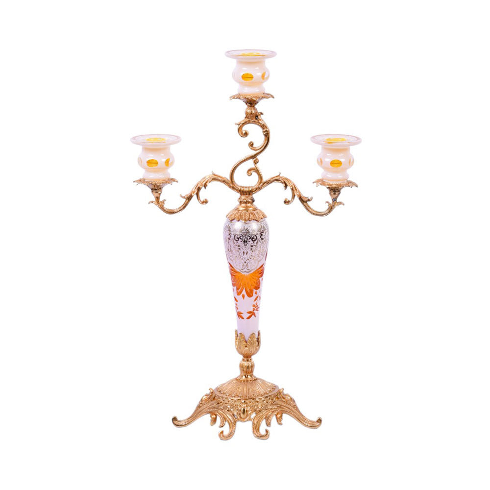 CANDLE STAND CRYSTAL BRASS IR H-C11-6010 J303-2-H13/A25