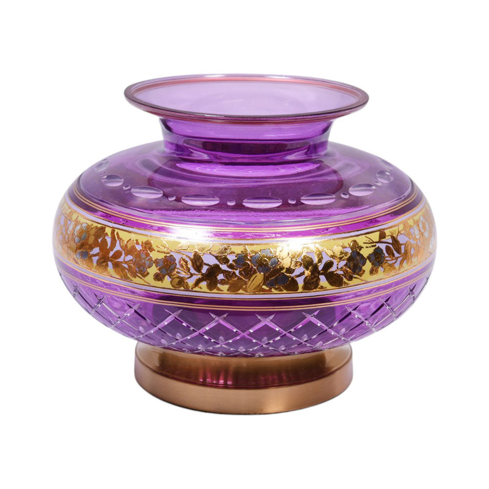VASE CRYSTAL BRASS IR SA-M80624-1 JSC09-D12-4