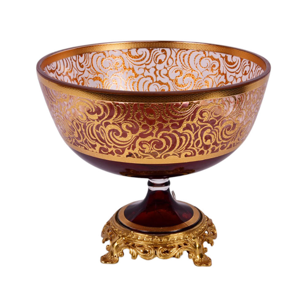 BOWL CRYSTAL BRASS IR E8-B3032-1 JS101-D18-4