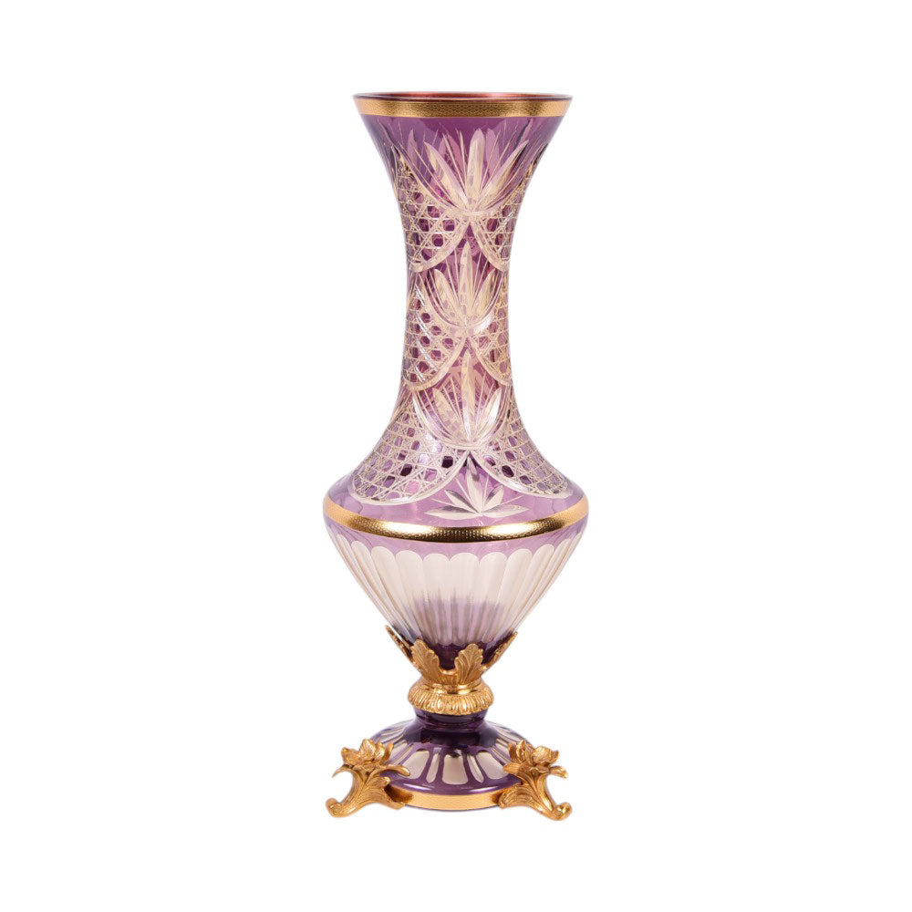 VASE CRYSTAL BRASS IR E9-V1010-1 JSB-13-834