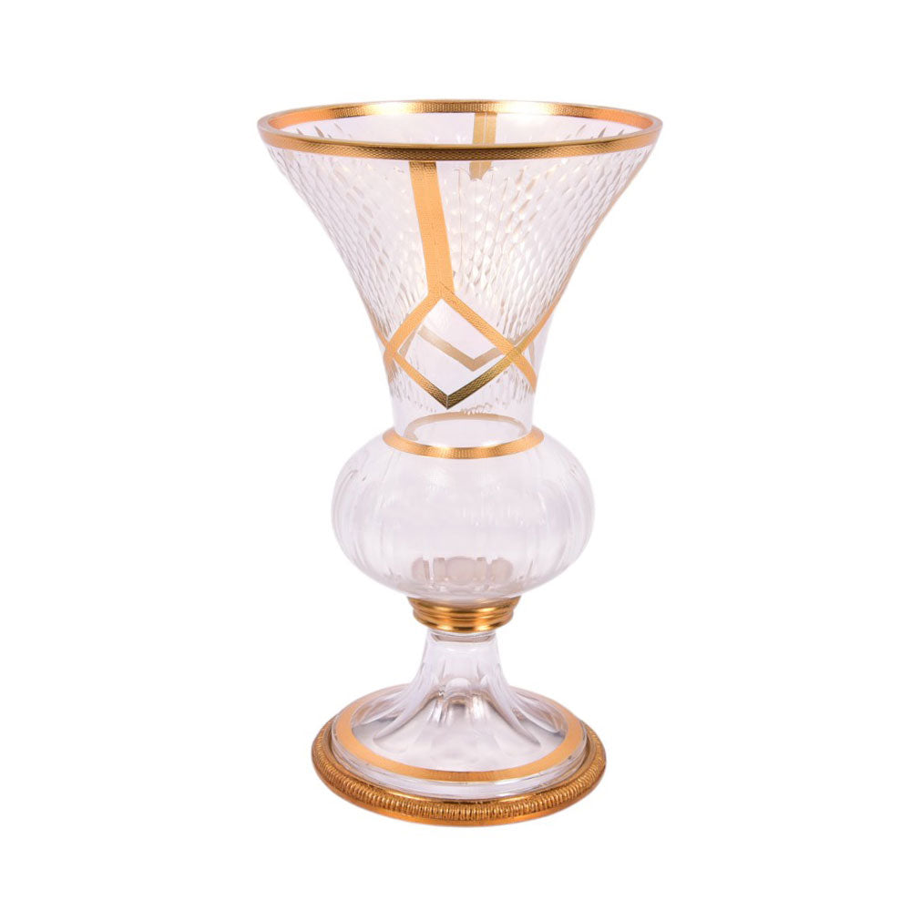 VASE CRYSTAL BRASS IR E9-V1037-3 JSA09-20
