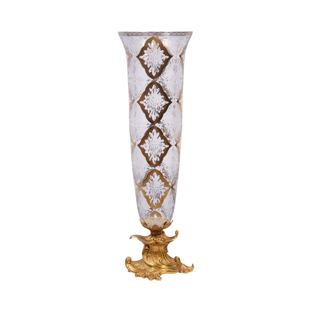 VASE CRYSTAL BRASS IR E9-V1128-1 EAC-151B1-20