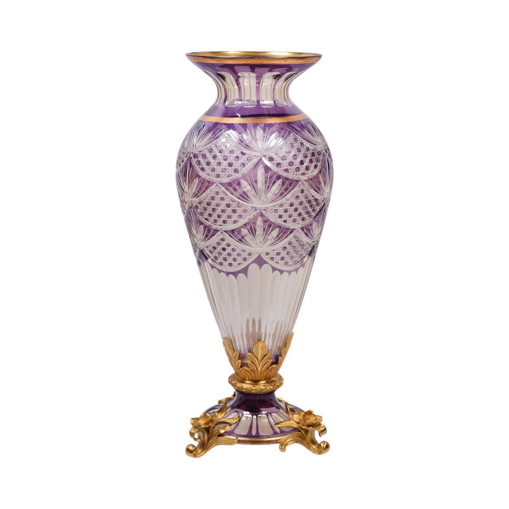 VASE CRYSTAL BRASS IR E9-V1141-1 JSB13-834
