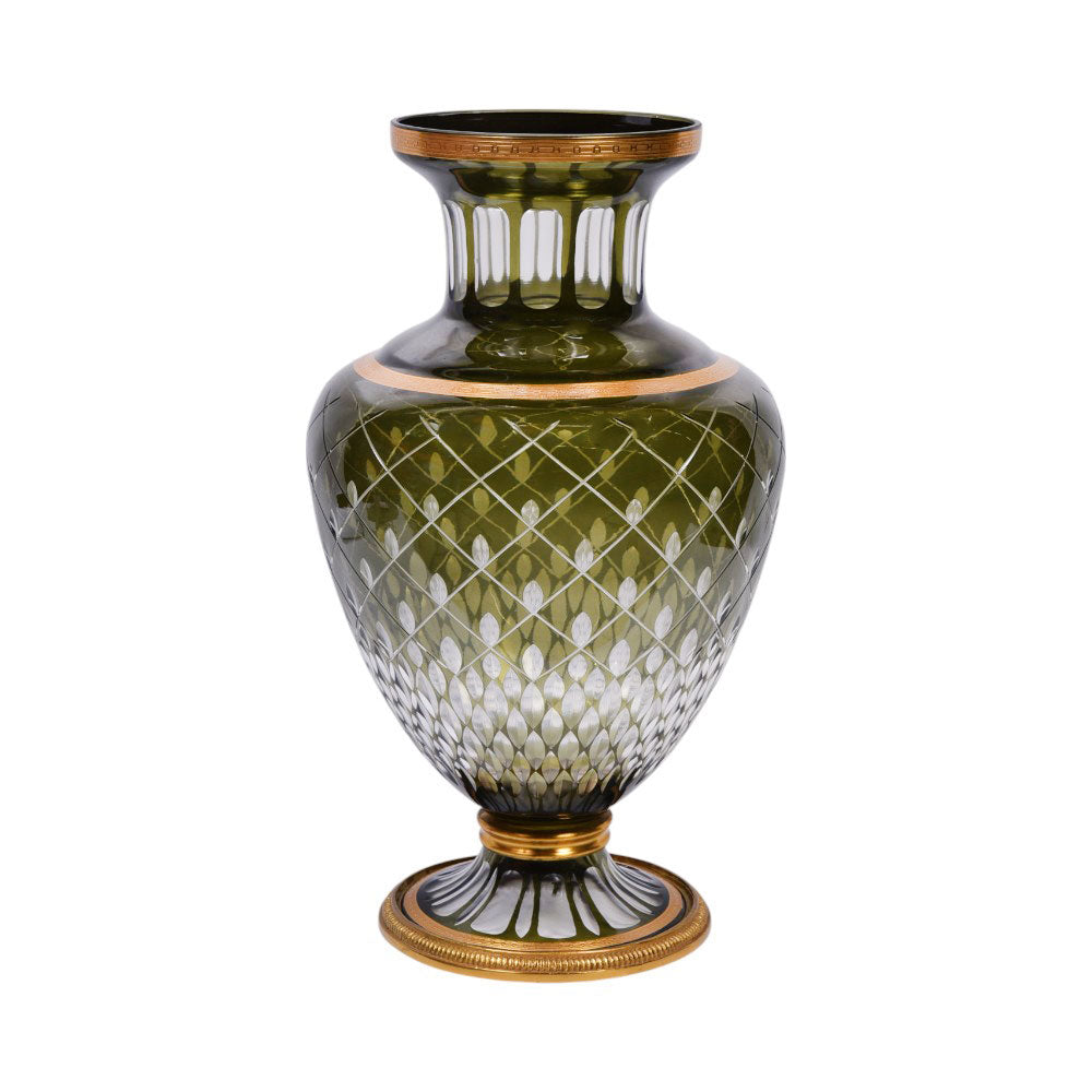 VASE CRYSTAL BRASS IR E9-V21016-1 JSC23-837