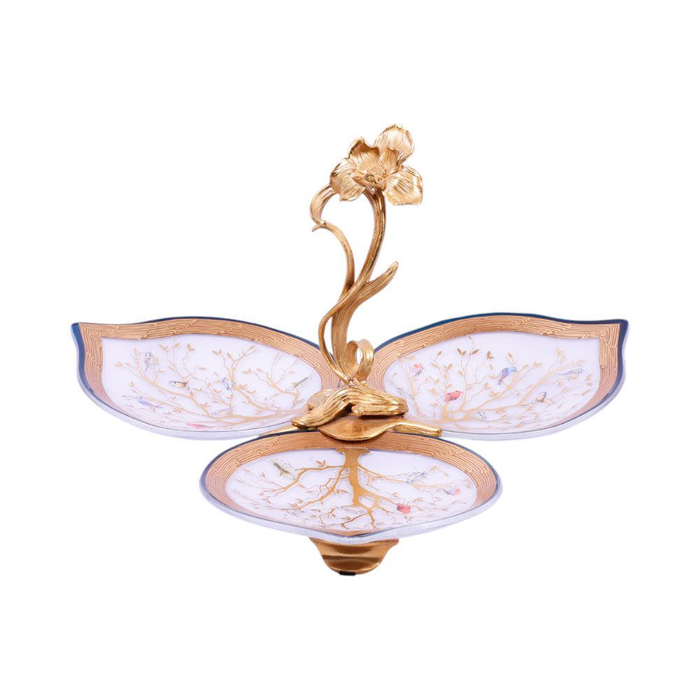DISH CRYSTAL BRASS IR E8-PK017-2 JS1818-D25-5