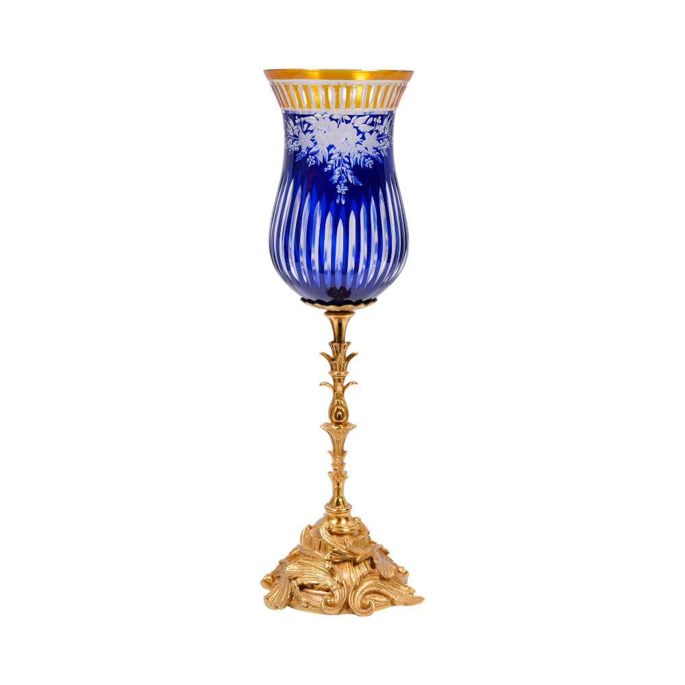 CANDLE STAND CRYSTAL BRASS IR FK7-5257-1 JC209-712