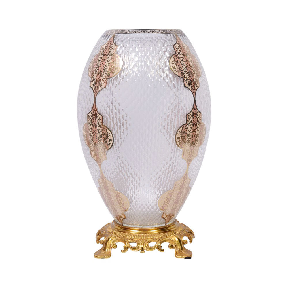 VASE CRYSTAL BRASS IR E8-V1028M-4 JSB02-20