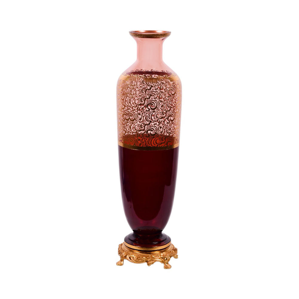 VASE CRYSTAL BRASS IR E8-V1139-1 JS101-D18-4