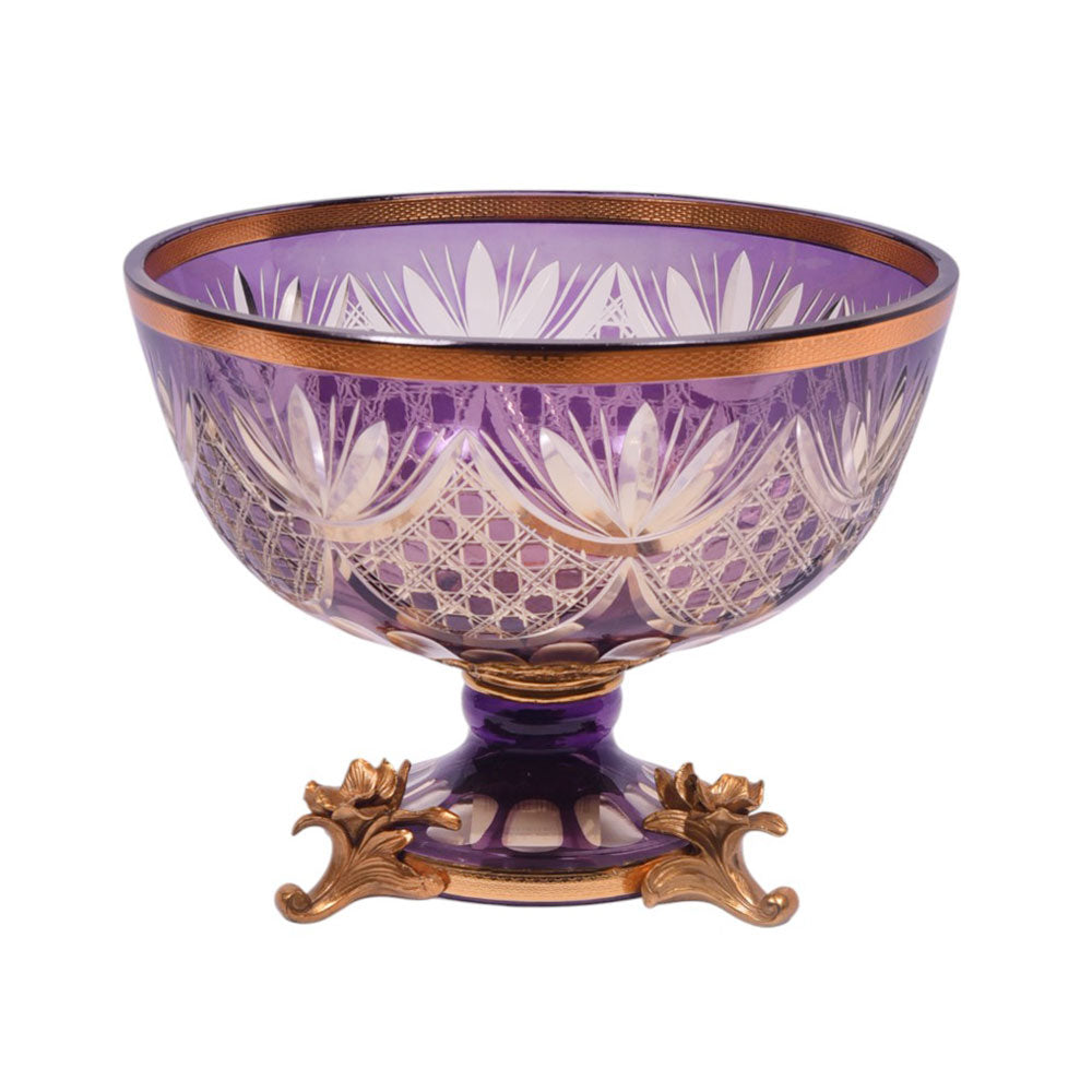 BOWL CRYSTAL BRASS IR E9-B3032-1 JSB13-837