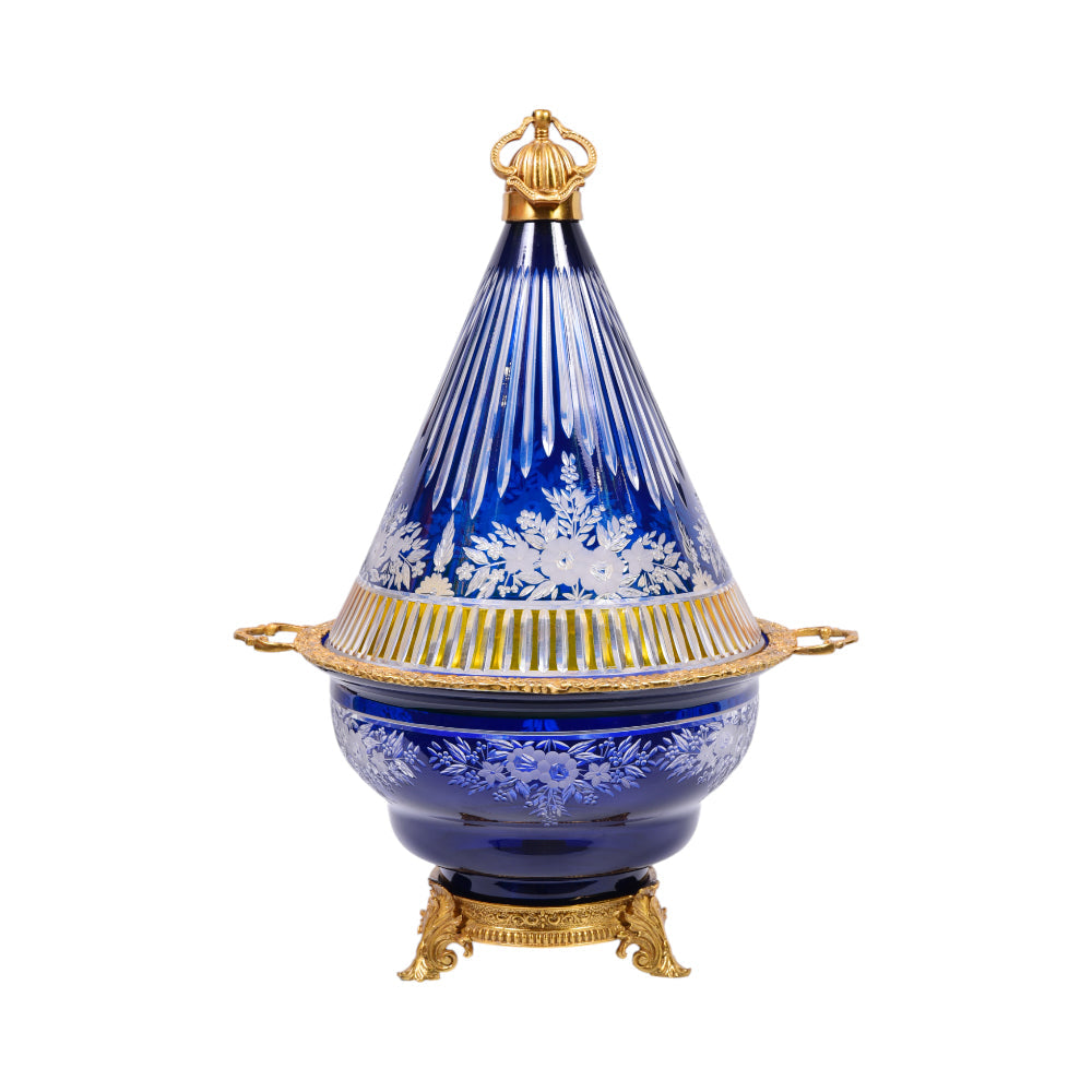 BOWL CANDY CRYSTAL BRASS IR M1-303101 JC209-712