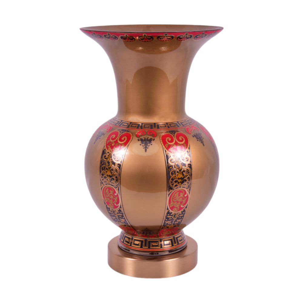 VASE GOLDEN/RED IR
