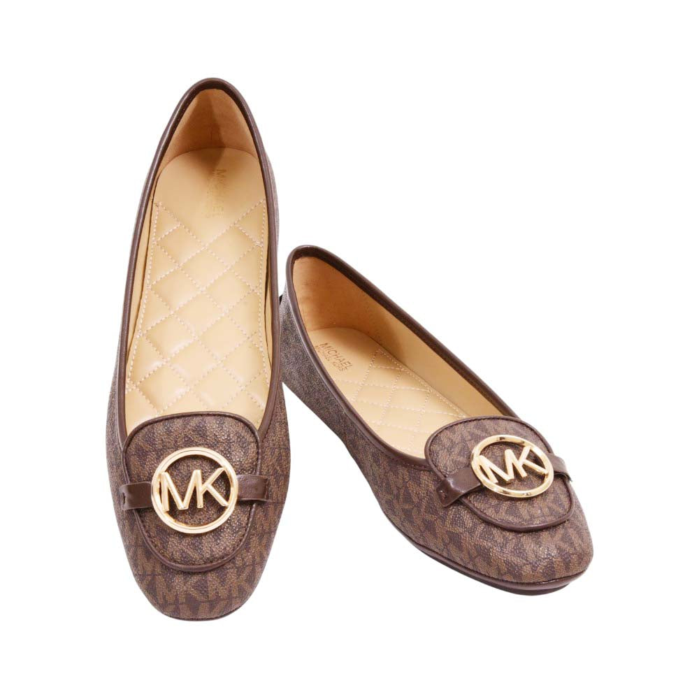 MK LILLIE MOC PUMPS 40R9L1FP3B BRN SIG 11 (IR)