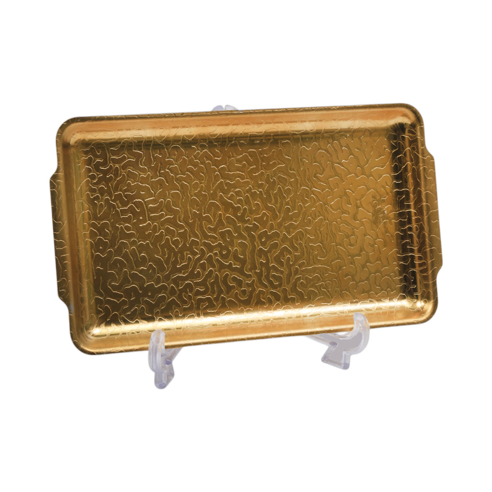 TRAY STEEL GOLDEN RECTANGULAR TEXTURE 16-18/6-22/0797