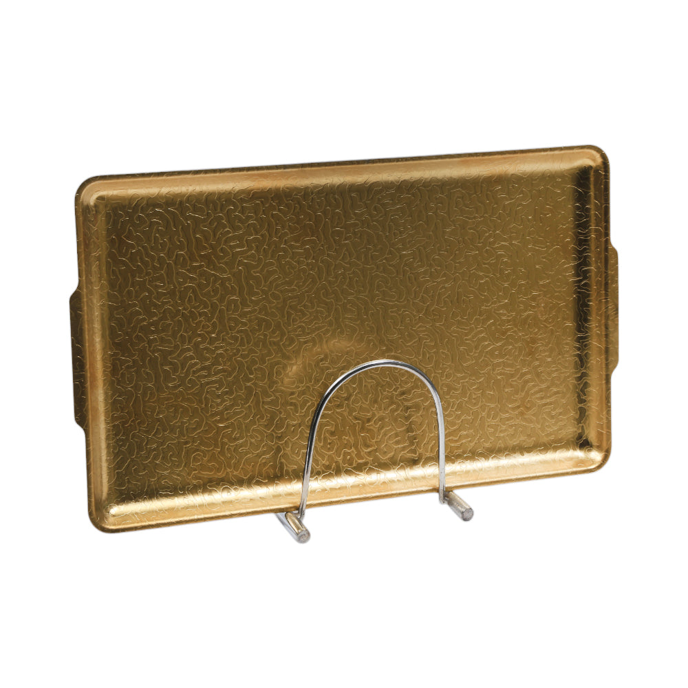 TRAY STEEL GOLDEN RECTANGULAR TEXTURE 16-20/6-24/0799