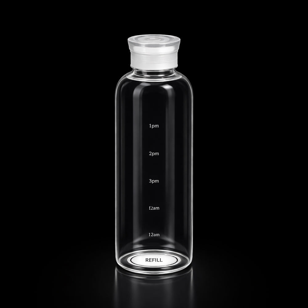 WATER BOTTLE GLASS 750 ML BOLICHA DOUBLE CAP 7-3/0884