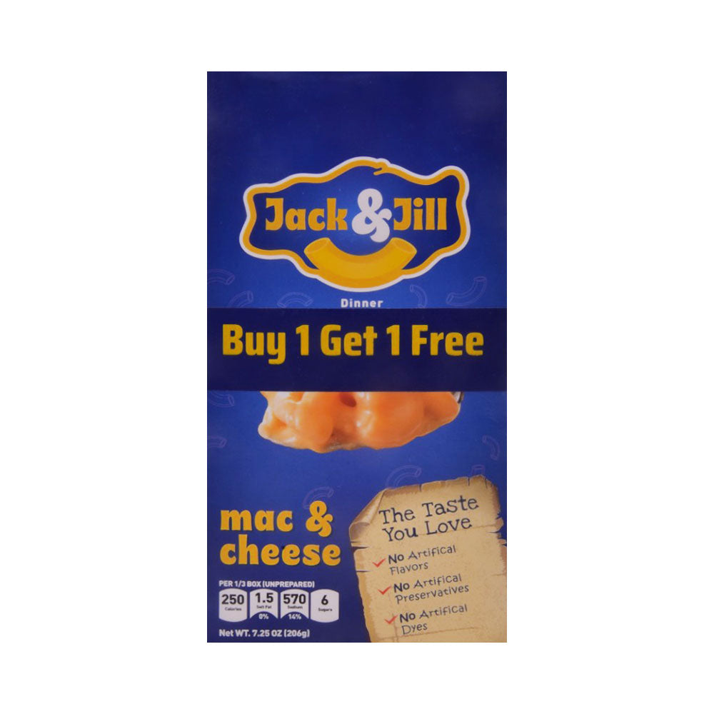 JACK & JILL MAC N CHEESE 206 GM (BUY 1 GET 1 FREE)
