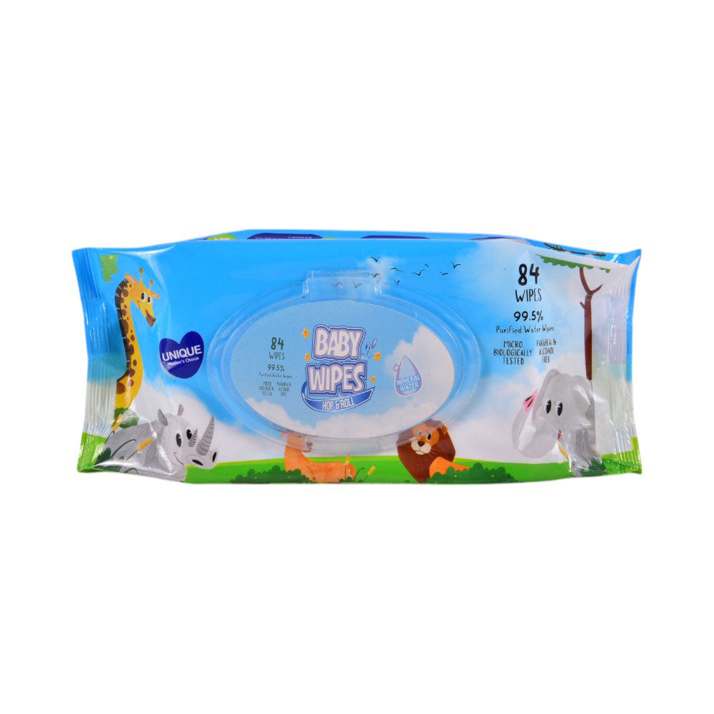 HOP & ROLL BABY WIPES 84 PCS