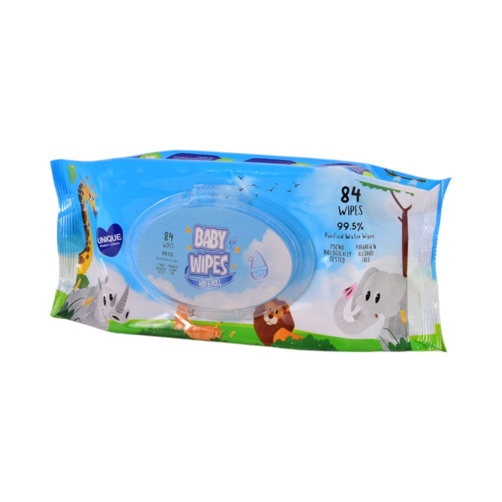 HOP & ROLL BABY WIPES 84 PCS