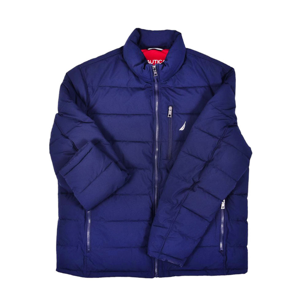 NAUTICA MEN L/S PUFFER JACKET 1448190 NVY (L) (IR.W)