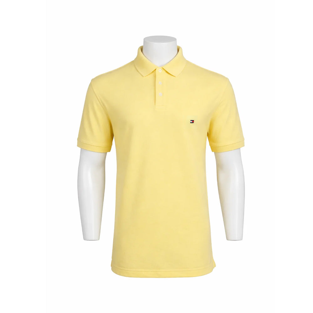 TH MEN S/S POLO SHIRT 78J6335-740 YLW L (IR.S)