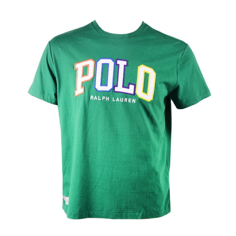 RL MEN S/S R.NECK SHIRT 396003 GRN M (IR.S)