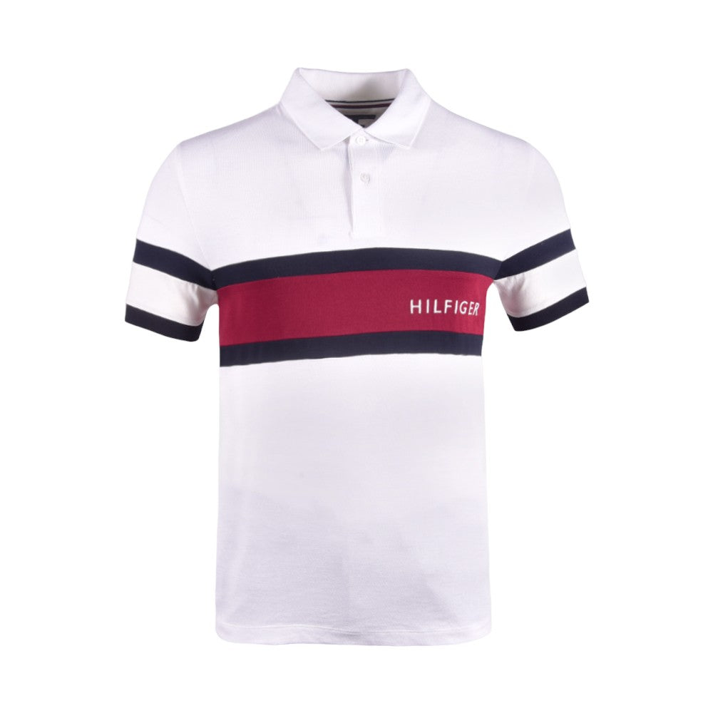 TH MEN S/S POLO SHIRT 78J9767100 WHT L (IR.S)