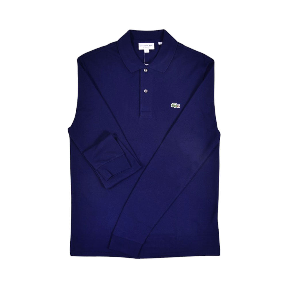 LAC MEN L/S POLO SHIRT L1312-51-166 NVY M (IR.W)