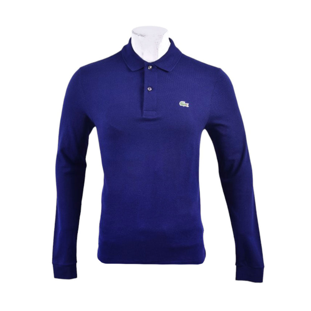 LAC MEN L/S POLO SHIRT L1312-51-166 NVY L (IR.W)