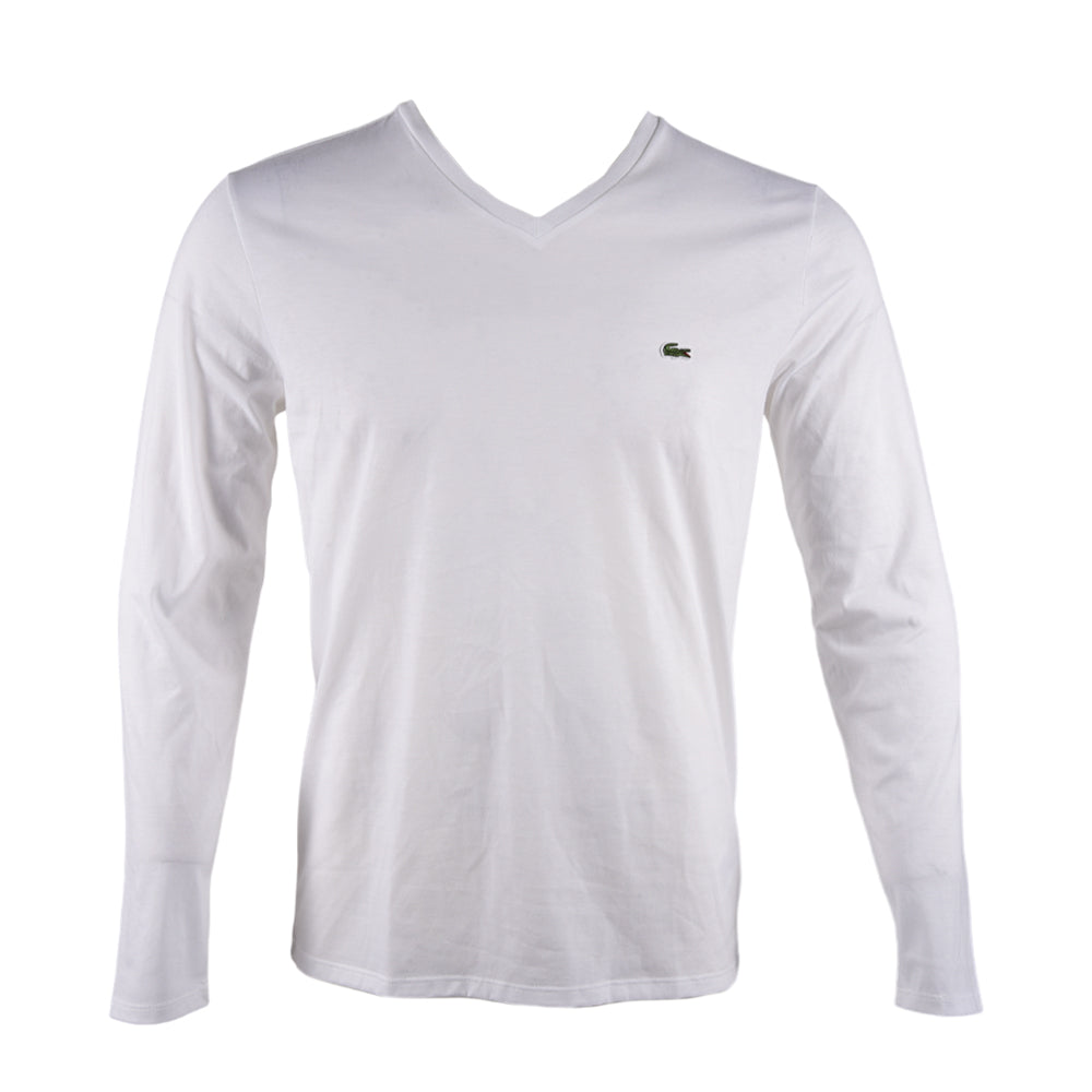 LAC MEN S/S V.NECK T SHIRT TH6711-51-001 WHT S (IR.S)