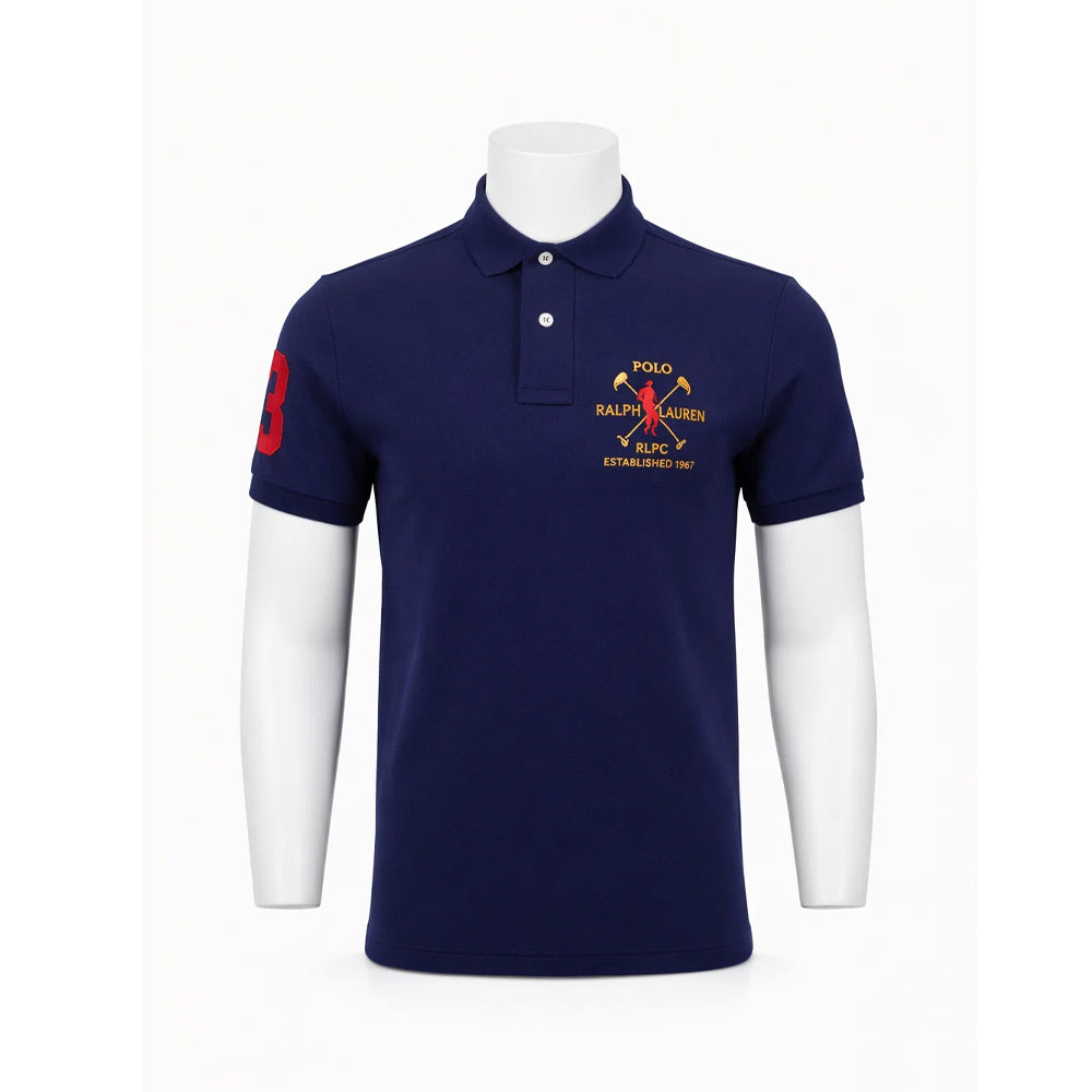 RL MEN S/S POLO SHIRT 674002 NVY M (IR.S)