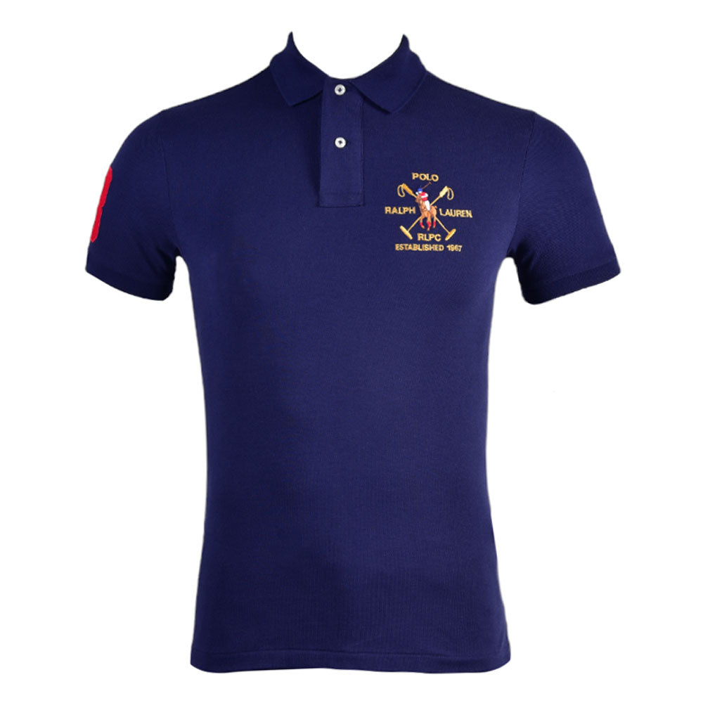 RL MEN S/S POLO SHIRT 674002 NVY L (IR.S)