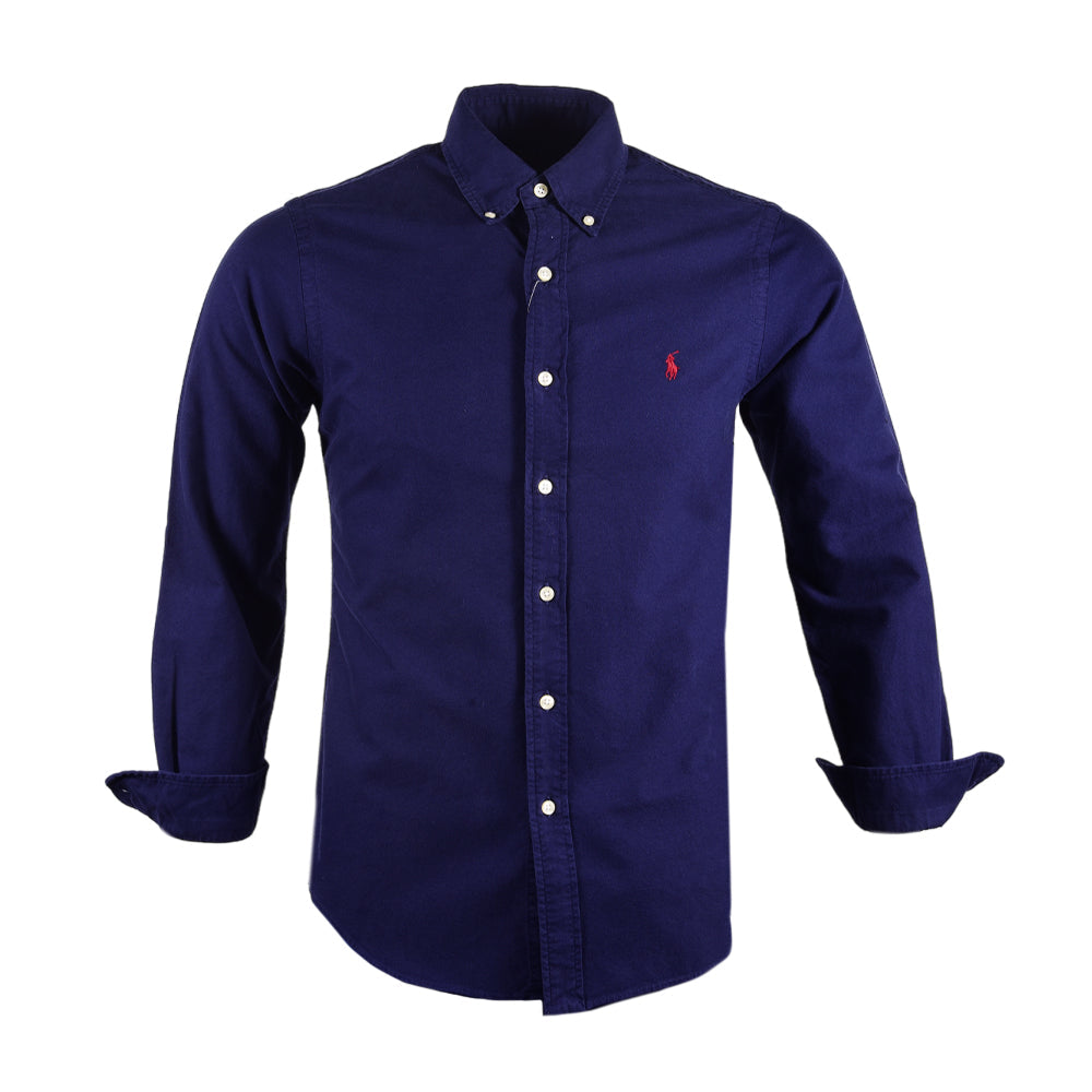 RL MEN L/S B-DOWN SHIRT 232022 NVY L (IR.S)