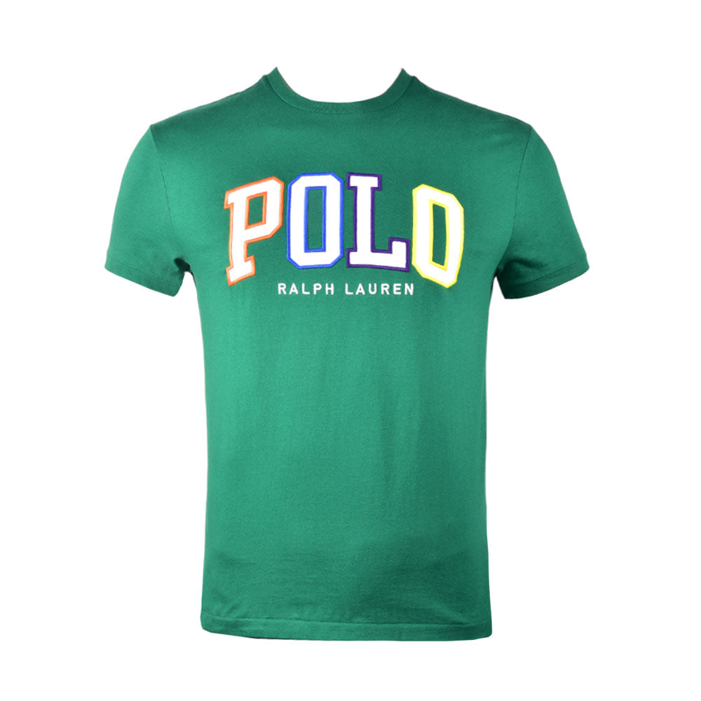 RL MEN S/S R.NECK SHIRT 396003 GRN S (IR.S)