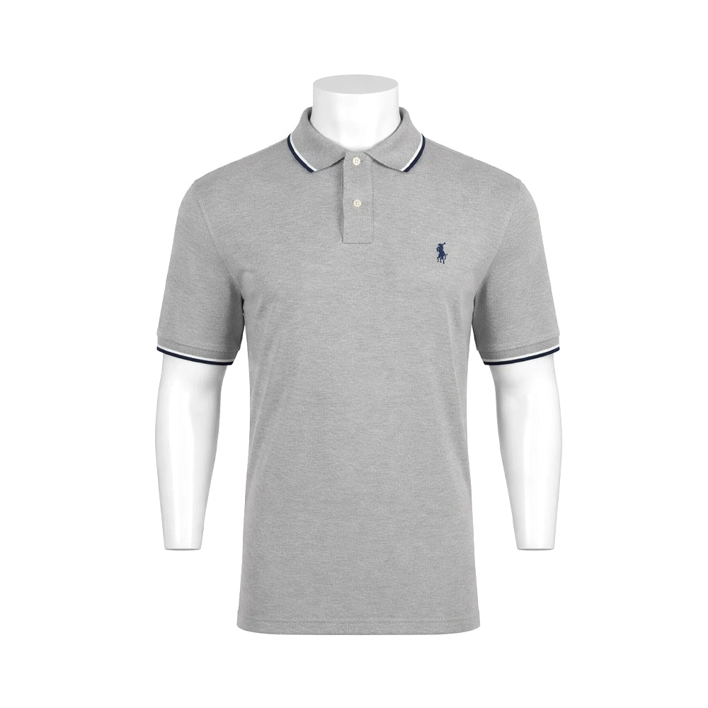 RL MEN S/S POLO SHIRT 079006 GRY L (IR.S)