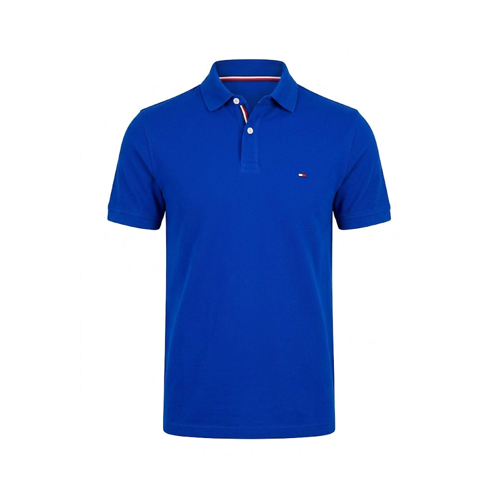 TH MEN S/S POLO SHIRT 78J6335-402 BLU M (IR.S)