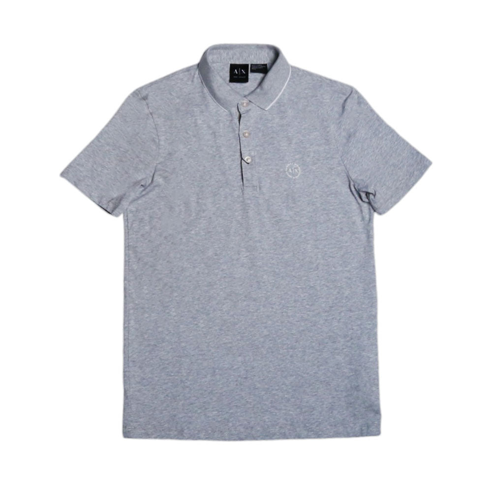 AX MEN S/S POLO SHIRT 8NZF70Z8M9Z3929 GRY L (IRS)