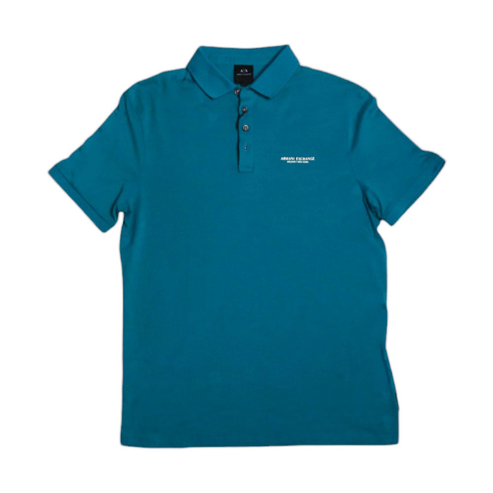 AX MEN S/S POLO SHIRT 8NZF80Z8H4Z15CL GRN L (IRS)