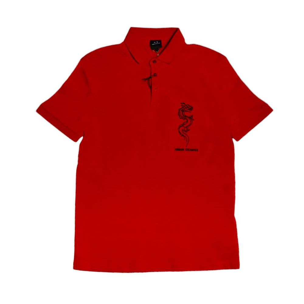 AX MEN S/S POLO SHIRT 3DZFDFZJM5Z1435 RED L (IRS)