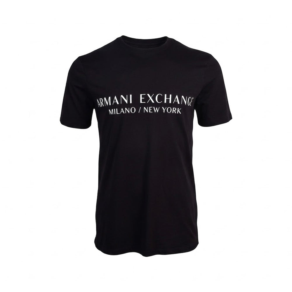 AX MEN S/S R.NECK SHIRT 8NZT72Z8H4Z1200 BLK M (IRS)