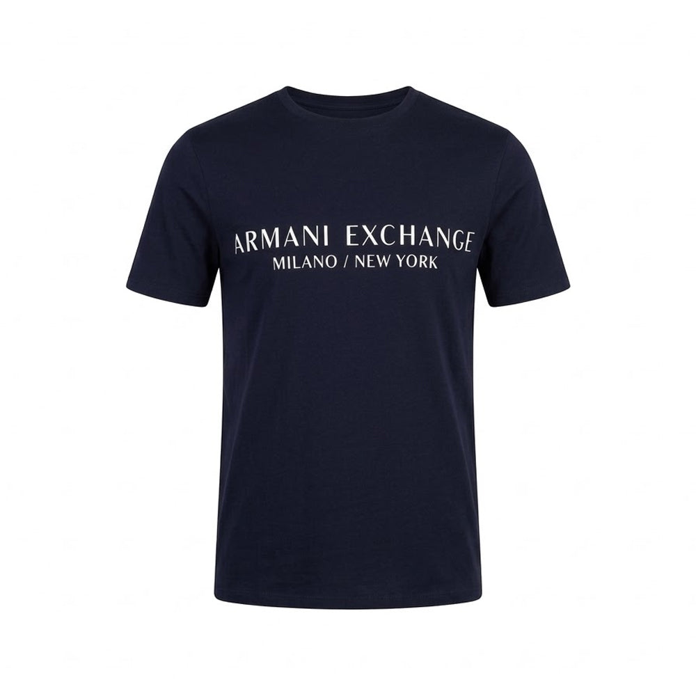 AX MEN S/S R.NECK SHIRT 8NZT72Z8H4Z1510 NVY L (IRS)