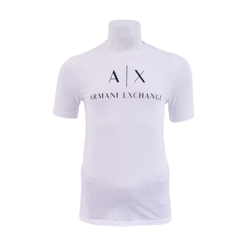 AX MEN S/S R.NECK SHIRT 8NZTCJZ8H4Z1100 WHT L (IRS)