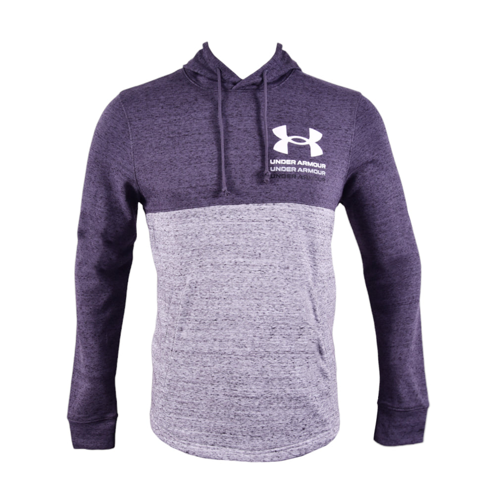 UA MEN L/S TERRY HOODIE 1383103-025 GRY L (IRW)