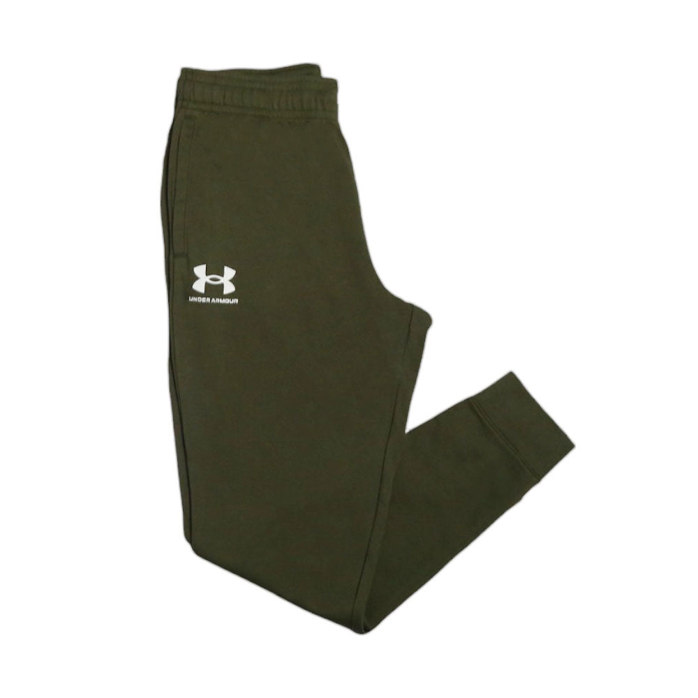UA MEN TERRY JOGGER TROUSER 1380843-390 D-GRN M (IRW)